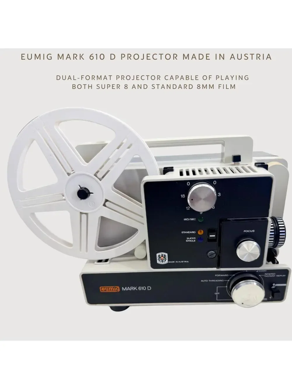 Eumig Mark 610D Super 8 Film Projector Working
